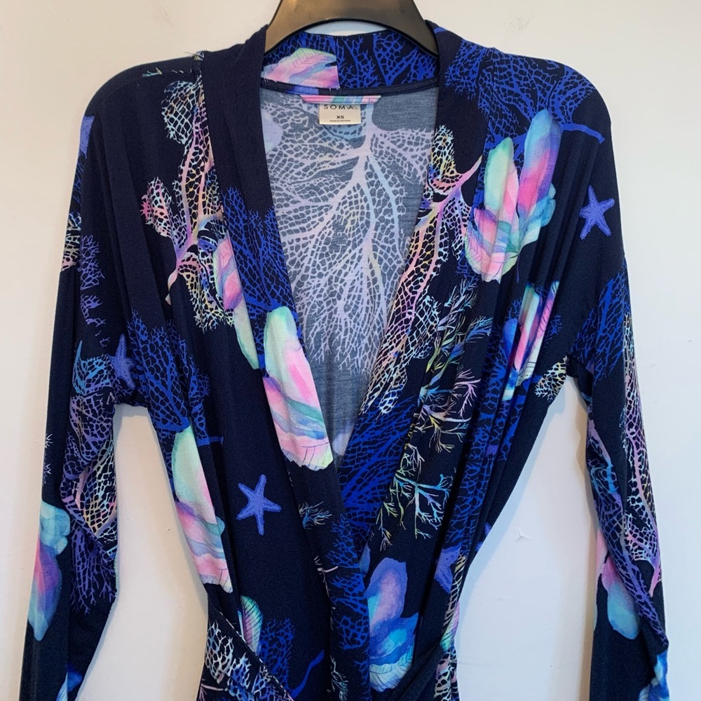 Soma Cool Nights Short Robe Under The Sea - Picture 3 of 8